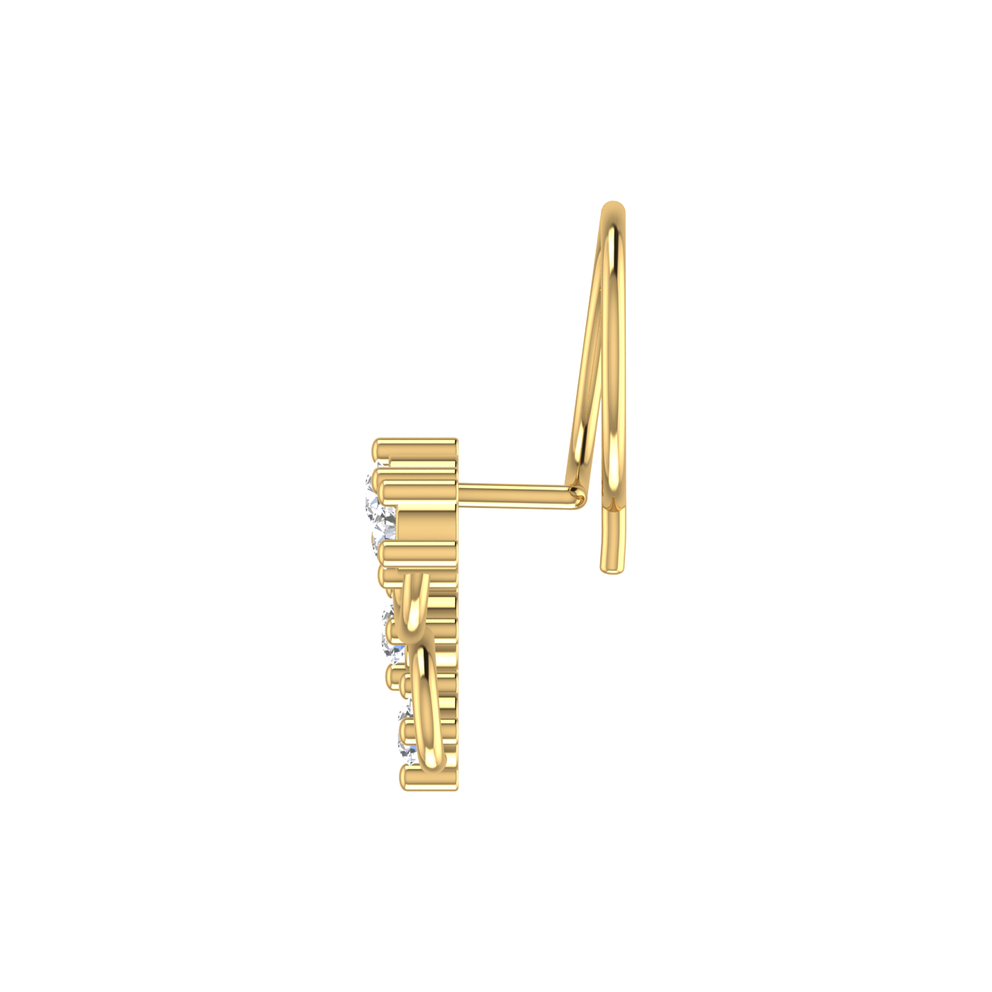 0.12 Carat Natural Diamond Nose Pin - HI Color, VS-SI Clarity.